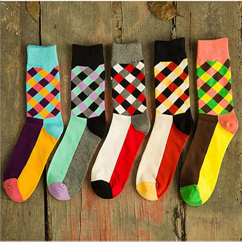 Men's Colorful Socks - 5 Pairs