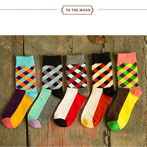 Men's Colorful Socks - 5 Pairs
