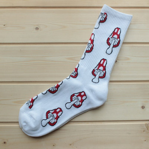 Mushroom Food Retro Socks - 5 Pairs