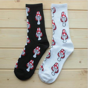 Mushroom Food Retro Socks - 5 Pairs