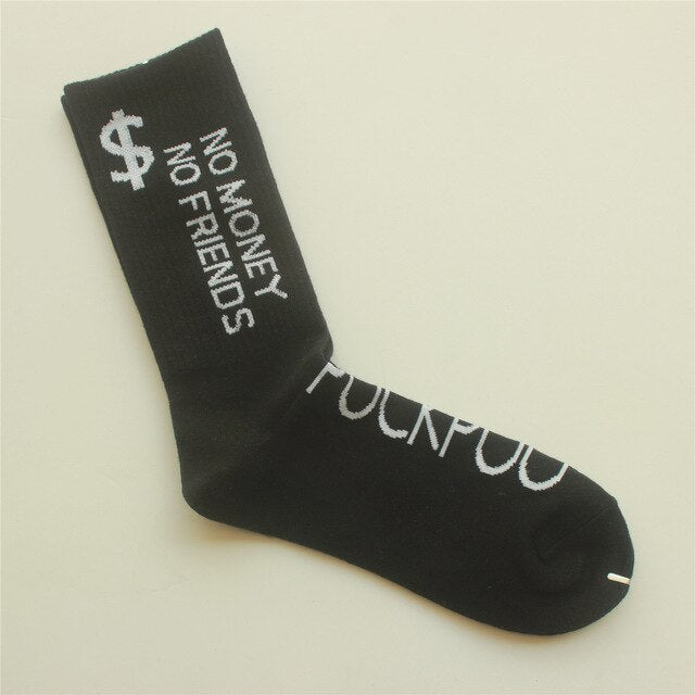 No Money No Friends Socks - Unisex