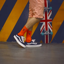 Load image into Gallery viewer, Black&amp;Orange Socks - Unisex