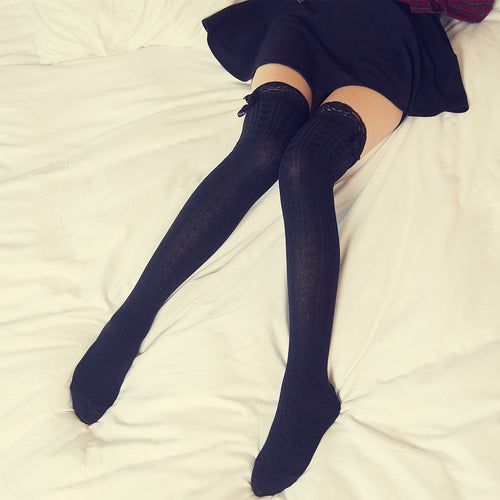 Lace Knee Socks - Female