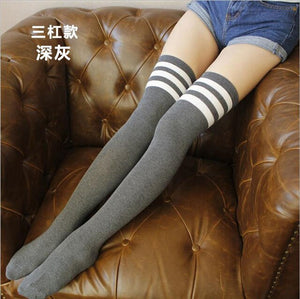 Cotton Sexy Knee Socks - Female